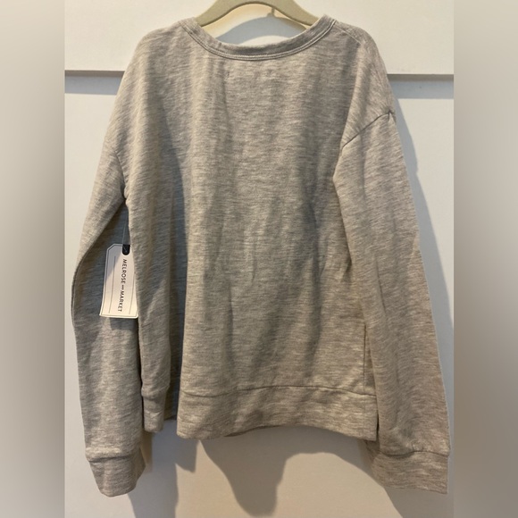Melrose and Market, gray, long sleeve shirt, L (10/12), Nordstrom Rack, NWT - Picture 4 of 5